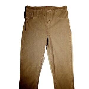 SPANX Jean-ish Ankle Leggings  sz Large  Taupe/Gray  Stretch  20018T (tall) EUC